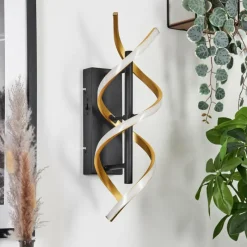 hofstein Applique murale Khovet LED Noir, 1 lumière