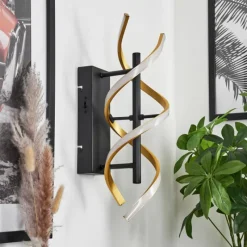 hofstein Applique murale Khovet LED Noir, 1 lumière