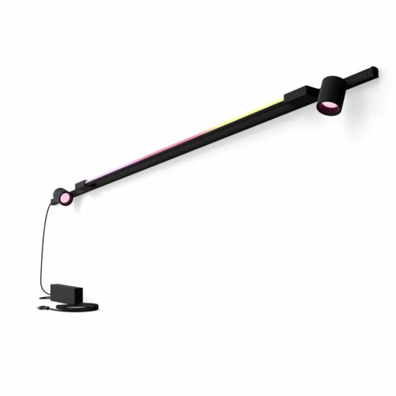 Luminaires Philips Applique murale Kit de base Philips Hue Perifo LED Noir, 3 lumières, Changeur de couleurs