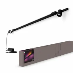 Luminaires Philips Applique murale Kit de base Philips Hue Perifo LED Noir, 3 lumières, Changeur de couleurs