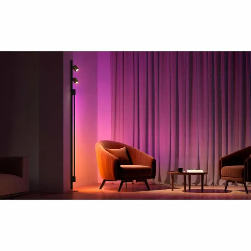 Luminaires Philips Applique murale Kit de base Philips Hue Perifo LED Noir, 3 lumières, Changeur de couleurs