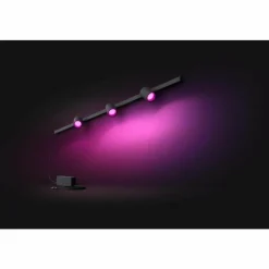 Luminaires Philips Applique murale Kit de base Philips Hue Perifo LED Noir, 3 lumières, Changeur de couleurs