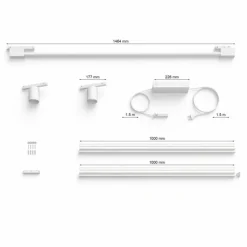 Luminaires Philips Applique murale Kit de base Philips Hue Perifo LED Blanc, 3 lumières, Changeur de couleurs