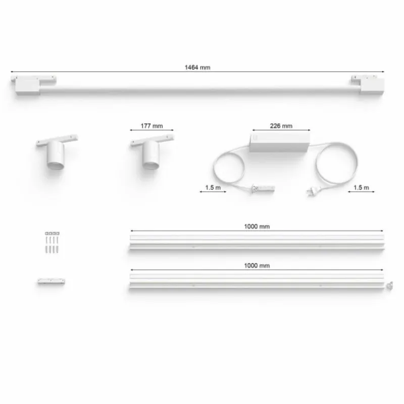 Luminaires Philips Applique murale Kit de base Philips Hue Perifo LED Blanc, 3 lumières, Changeur de couleurs