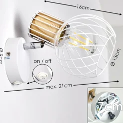 hofstein Applique murale Koler Blanc, 1 lumière