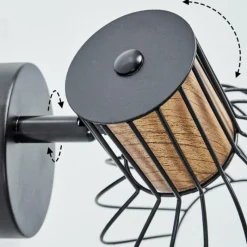 Lampes Vintages & Rétros-hofstein Applique murale Kolfer Noir, 1 lumière