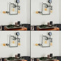 Lampes Industrielles-hofstein Applique murale Kolyma Gris, 3 lumières