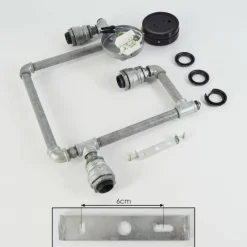 Lampes Industrielles-hofstein Applique murale Kolyma Gris, 3 lumières