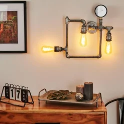 Lampes Industrielles-hofstein Applique murale Kolyma Gris, 3 lumières