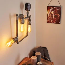 Lampes Industrielles-hofstein Applique murale Kolyma Gris, 3 lumières