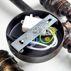 Lampes Dorées-hofstein Applique murale Kolyma Noir doré, 3 lumières