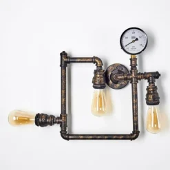 Lampes Dorées-hofstein Applique murale Kolyma Noir doré, 3 lumières