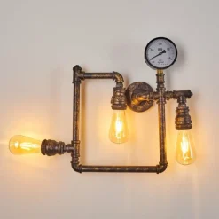 Lampes Dorées-hofstein Applique murale Kolyma Noir doré, 3 lumières