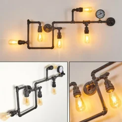 Lampes Dorées-hofstein Applique murale Kolyma Noir doré, 5 lumières