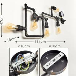 Lampes Dorées-hofstein Applique murale Kolyma Noir doré, 5 lumières
