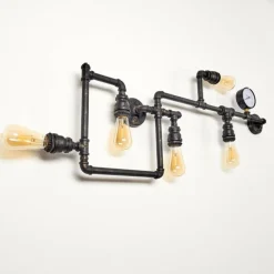 Lampes Dorées-hofstein Applique murale Kolyma Noir doré, 5 lumières