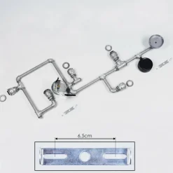 Lampes Industrielles-hofstein Applique murale Kolyma Noir, Argenté, 5 lumières