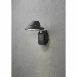 Luminaires Konstsmide Applique murale Konstsmide Prato LED Noir, 1 lumière, Détecteur de mouvement