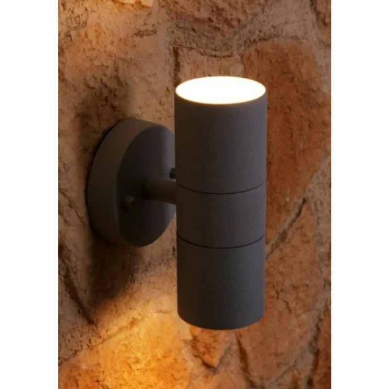 Luminaires Konstsmide Applique murale Konstsmide MODENA Gris, 2 lumières