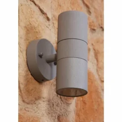Luminaires Konstsmide Applique murale Konstsmide MODENA Gris, 2 lumières