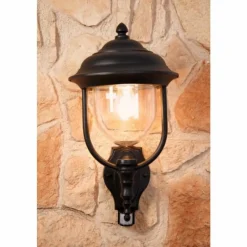 Luminaires Konstsmide Applique murale Konstsmide PARMA Noir, Transparent, 1 lumière, Détecteur de mouvement