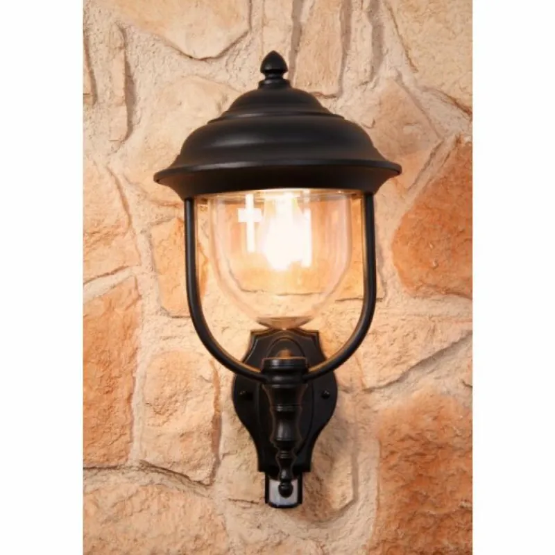 Luminaires Konstsmide Applique murale Konstsmide PARMA Noir, Transparent, 1 lumière, Détecteur de mouvement