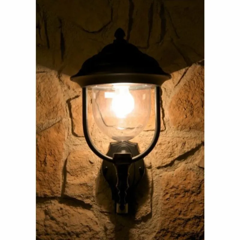 Luminaires Konstsmide Applique murale Konstsmide PARMA Noir, Transparent, 1 lumière, Détecteur de mouvement