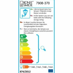 Luminaires Konstsmide Applique murale Konstsmide Monza Anthracite, 1 lumière