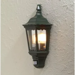 Luminaires Konstsmide Applique murale Konstsmide Firenze Vert, 1 lumière, Détecteur de mouvement