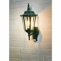 Luminaires Konstsmide Applique murale Konstsmide Firenze Vert, 1 lumière, Détecteur de mouvement