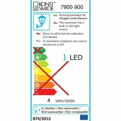 Luminaires Konstsmide Applique murale Konstsmide Monza LED Cuivre, 1 lumière