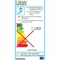 Luminaires Konstsmide Applique murale Konstsmide Latina LED Anthracite, 1 lumière