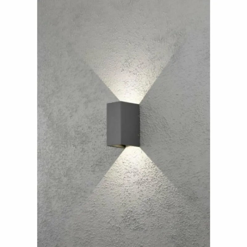 Luminaires Konstsmide Applique murale Konstsmide Cremona LED Anthracite, 2 lumières