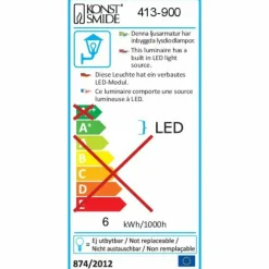 Luminaires Konstsmide Applique murale Konstsmide Vega LED Cuivre, 1 lumière