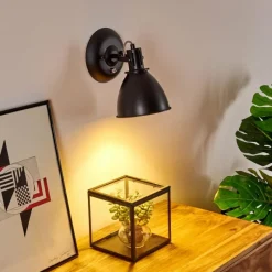 Lampes Dorées-hofstein Applique murale Koppom Noir, 1 lumière