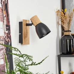 Luminaires Scandinaves-hofstein Applique murale Kouek Écru, Noir, 1 lumière