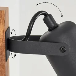 Lampes Industrielles-hofstein Applique murale Kouk Écru, Noir, 1 lumière