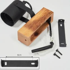 Lampes Industrielles-hofstein Applique murale Kouk Écru, Noir, 1 lumière