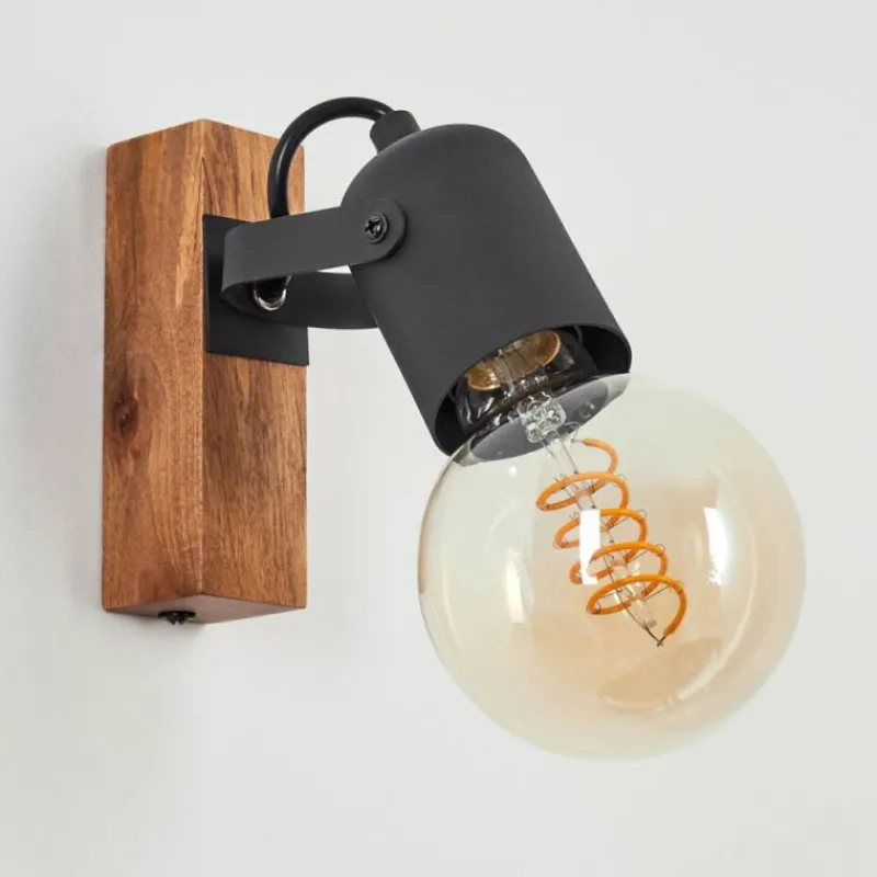 Lampes Industrielles-hofstein Applique murale Kouk Écru, Noir, 1 lumière