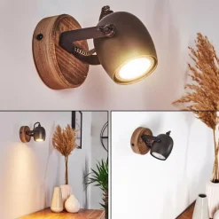 Luminaires Rustiques-hofstein Applique murale Kuah Noir, 1 lumière