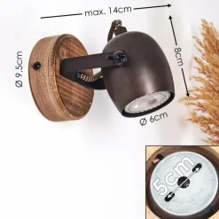 Luminaires Rustiques-hofstein Applique murale Kuah Noir, 1 lumière