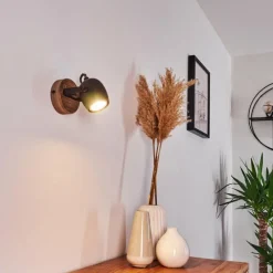 Luminaires Rustiques-hofstein Applique murale Kuah Noir, 1 lumière