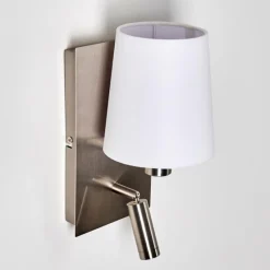 Lampes En Tissu-hofstein Applique murale Kublis LED Nickel mat, 2 lumières