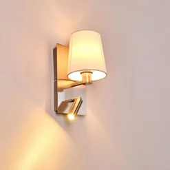 Lampes En Tissu-hofstein Applique murale Kublis LED Nickel mat, 2 lumières