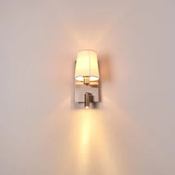 Lampes En Tissu-hofstein Applique murale Kublis LED Nickel mat, 2 lumières