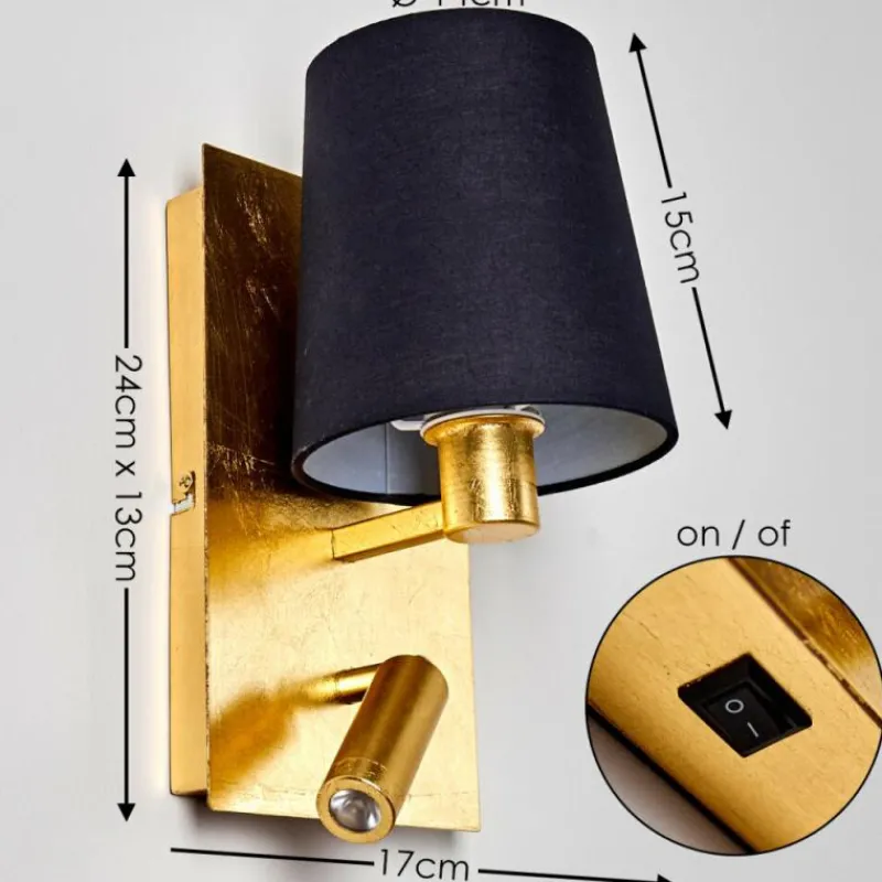 Lampes En Tissu-hofstein Applique murale Kublis Or, 2 lumières