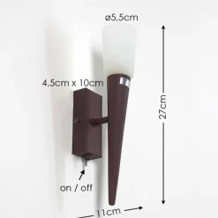 hofstein Applique murale Kundi Rouille, 1 lumière