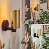 Lampes Vintages & Rétros-hofstein Applique murale Labansiek Laiton, Noir, 1 lumière