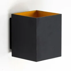 Lampe Turque-hofstein Applique murale Laforsen Noir doré, 1 lumière