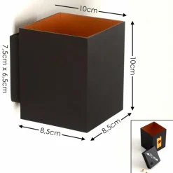 Lampes Dorées-hofstein Applique murale Laforsen Noir doré, 1 lumière